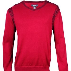 Kenneth Cole REACTION Men's XL Marled-Trim V-Neck